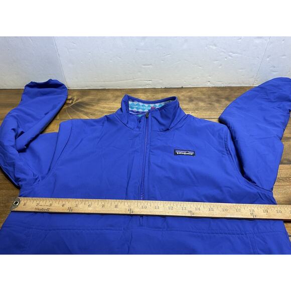 Patagonia Reversible Snap-T Glissade Pullover Harvest Moon Blue Sweatshirt - Picture 10 of 13